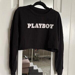 Cropped French Terry PLAYBOY Sweatshirt- Streetwear